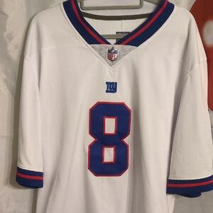 NFL White Jersey with Black and Red Details